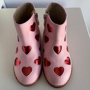 Metallic Heart Bootie - Size